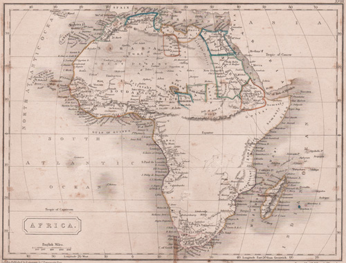 Africa map 1844